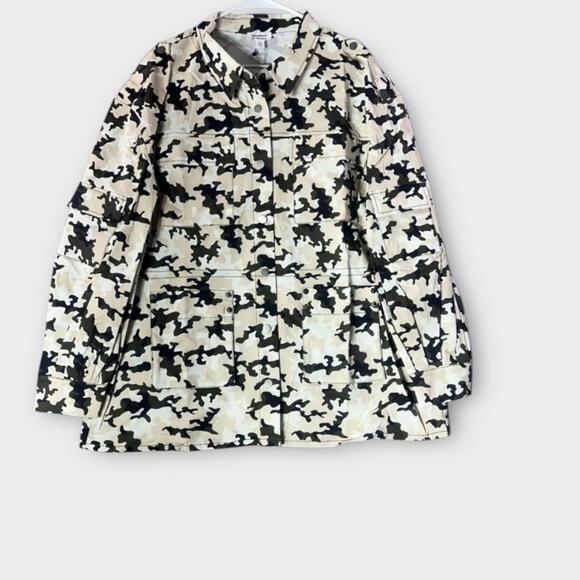 NWT The Drop Women's Camouflage Print Cargo Oversized Jacket w/Jennylinnnn SZ XL - Picture 6 of 12